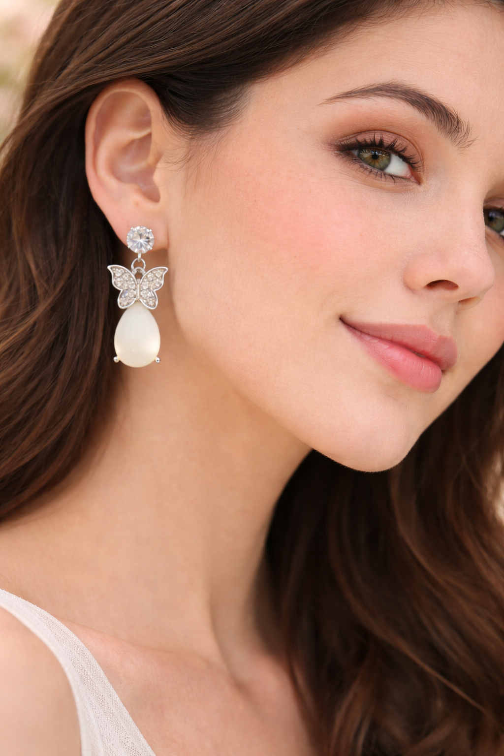 Special Butterfly & Pearl Drop Earrings Combo for Women | Premium Silver Look Earrings 2 (Combo Set)