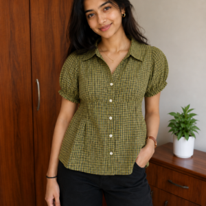 Trendy shirt classic women Green Colour